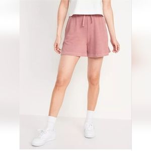 Old Navy Extra High-Waisted Vintage Sweat Shorts color Mauve size Medium